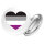 Button Asexuelle Pride Flagge LGBTQ Herz