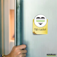 Magnet Agender Pride Flagge LGBTQ Herz 59mm...