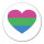 Aufkleber Polysexuell Pride Flagge LGBTQ Herz 10cm rund