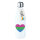 Trinkflasche Polysexuell Pride Flagge LGBTQ Herz 500ml Edelstahl Wasserflasche