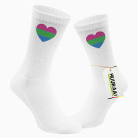 Unisex Socken Polysexuell Pride Flagge LGBTQ Herz Baumwolle