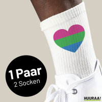 Unisex Socken Polysexuell Pride Flagge LGBTQ Herz Baumwolle