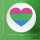 Button Polysexuell Pride Flagge LGBTQ Herz rund