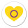 Aufkleber Intersex Pride Flagge LGBTQ Herz 10cm rund