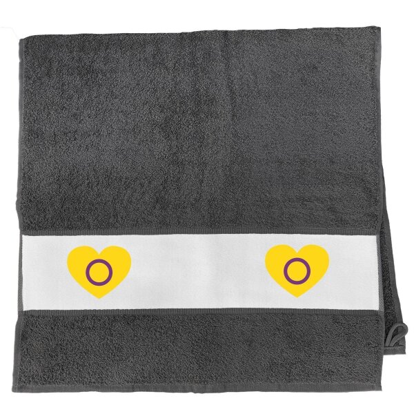 Handtuch Intersex Pride Flagge LGBTQ Herz 50x100cm