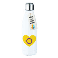 Trinkflasche Intersex Pride Flagge LGBTQ Herz 500ml...
