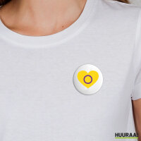 Button Intersex Pride Flagge LGBTQ Herz rund