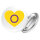 Button Intersex Pride Flagge LGBTQ Herz rund