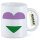 Kaffeetasse Genderqueer Pride Flagge LGBTQ Herz 330ml