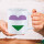 Kaffeetasse Genderqueer Pride Flagge LGBTQ Herz 330ml