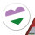 Aufkleber Genderqueer Pride Flagge LGBTQ Herz 10cm rund