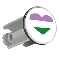 Waschbeckenstöpsel Genderqueer Pride Flagge LGBTQ...