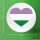 Button Genderqueer Pride Flagge LGBTQ Herz rund