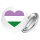 Button Genderqueer Pride Flagge LGBTQ Herz