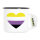 Emaille Tasse Nonbinary Pride Flagge LGBTQ Herz 300ml Vintage Emaille Becher