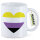 Kaffeetasse Nonbinary Pride Flagge LGBTQ Herz 330ml