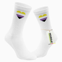 Unisex Socken Nonbinary Pride Flagge LGBTQ Herz Baumwolle