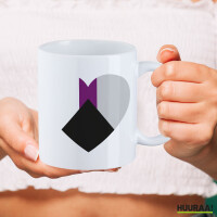 Kaffeetasse Demisexuell Pride Flagge LGBTQ Herz 330ml