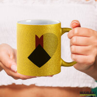 Glitzertasse Demisexuell Pride Flagge LGBTQ Herz 330ml