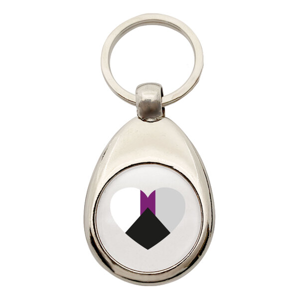 Schlüsselanhänger Demisexuell Pride Flagge LGBTQ Herz