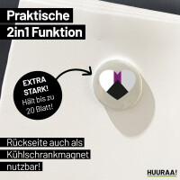 Magnet Demisexuell Pride Flagge LGBTQ Herz 59mm Kühlschrankmagnet Flaschenöffner