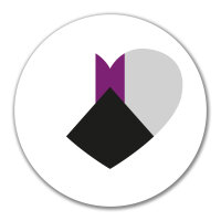 Aufkleber Demisexuell Pride Flagge LGBTQ Herz 10cm rund