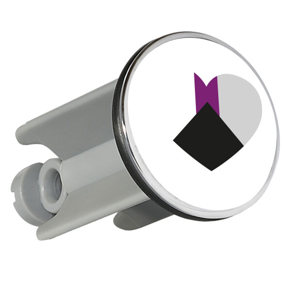 Waschbeckenstöpsel Demisexuell Pride Flagge LGBTQ Herz 4cm