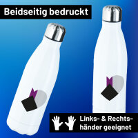 Trinkflasche Demisexuell Pride Flagge LGBTQ Herz 500ml...