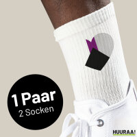Unisex Socken Demisexuell Pride Flagge LGBTQ Herz Baumwolle