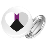 Button Demisexuell Pride Flagge LGBTQ Herz rund