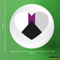 Button Demisexuell Pride Flagge LGBTQ Herz