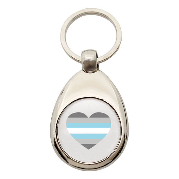 Schlüsselanhänger Demiboy Pride Flagge LGBTQ Herz