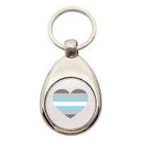 Schlüsselanhänger Demiboy Pride Flagge LGBTQ Herz