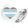 Button Demiboy Pride Flagge LGBTQ Herz rund