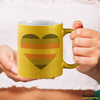 Glitzertasse Demigirl Pride Flagge LGBTQ Herz 330ml