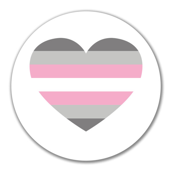 Aufkleber Demigirl Pride Flagge LGBTQ Herz 10cm