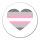Aufkleber Demigirl Pride Flagge LGBTQ Herz 10cm rund