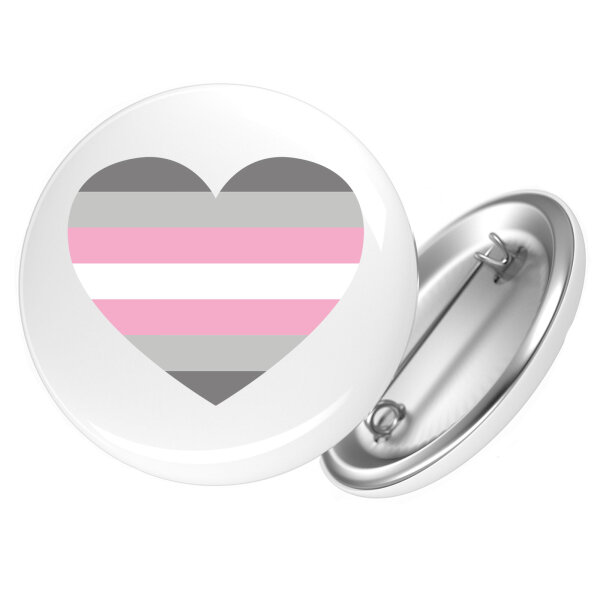 Button Demigirl Pride Flagge LGBTQ Herz
