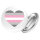 Button Demigirl Pride Flagge LGBTQ Herz rund