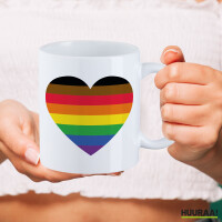 Kaffeetasse Alternative LGBT+ Pride Flagge LGBTQ Herz 330ml