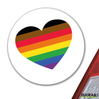 Aufkleber Alternative LGBT+ Pride Flagge LGBTQ Herz 10cm...
