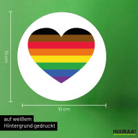 Aufkleber Alternative LGBT+ Pride Flagge LGBTQ Herz 10cm