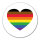 Aufkleber Alternative LGBT+ Pride Flagge LGBTQ Herz 10cm rund
