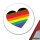 Aufkleber Alternative LGBT+ Pride Flagge LGBTQ Herz 10cm rund