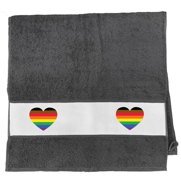 Handtuch Alternative LGBT+ Pride Flagge LGBTQ Herz 50x100cm