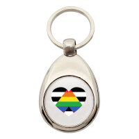 Schlüsselanhänger Straight Ally Flagge LGBTQ Herz