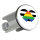 Waschbeckenstöpsel Straight Ally Flagge LGBTQ Herz 4cm