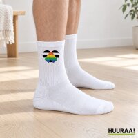 Unisex Socken Straight Ally Flagge LGBTQ Herz Baumwolle