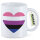 Kaffeetasse Genderfluid Pride Flagge LGBTQ Herz 330ml