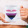Kaffeetasse Genderfluid Pride Flagge LGBTQ Herz 330ml